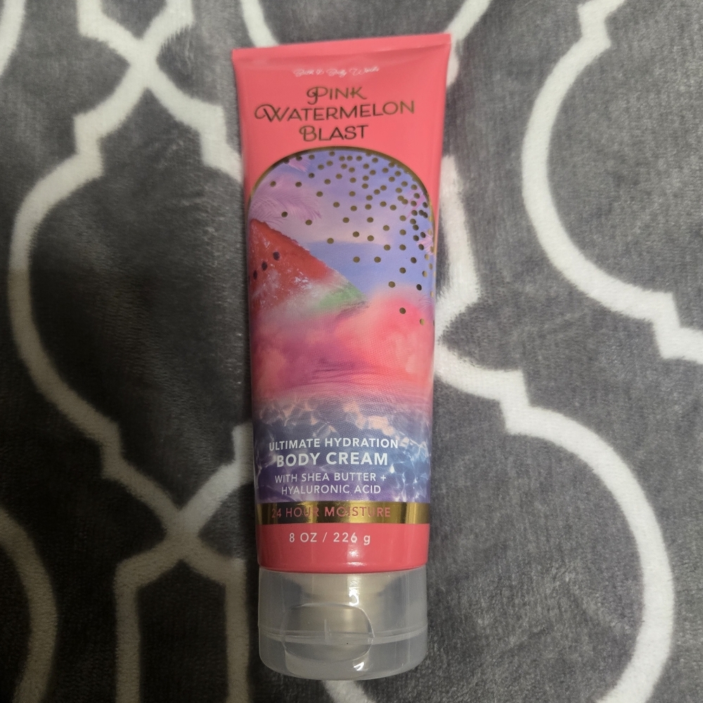 Bath and body works body cream pink watermelon blast Brand New